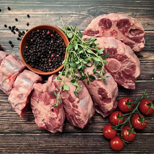 Ox tail (oxtail) pieces well browned and ready to braise in red wine – Uncle Beef Butchers